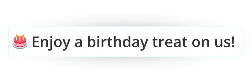 Birthday campaign message